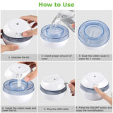 USB Powered 2W Mist Humidifiers With Blue LED Lights