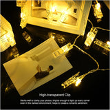 Warm White Decorative LED Photo Clip String Lights