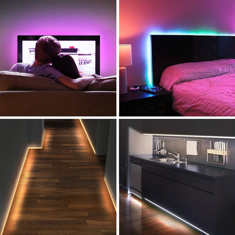32.8ft WiFi Smart Flexible Waterproof RGB LED Strip Lights