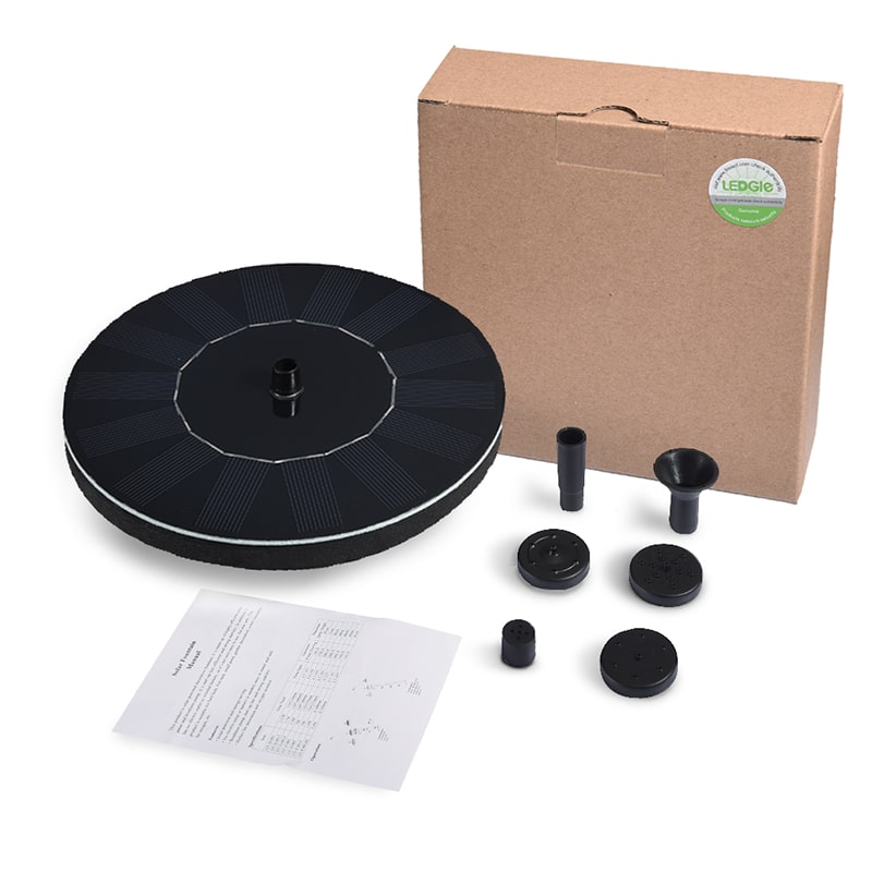 1.4W Solar Floating Fountain Pumps With 4 Different Nozzles