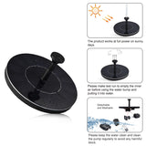 1.4W Solar Floating Fountain Pumps With 4 Different Nozzles