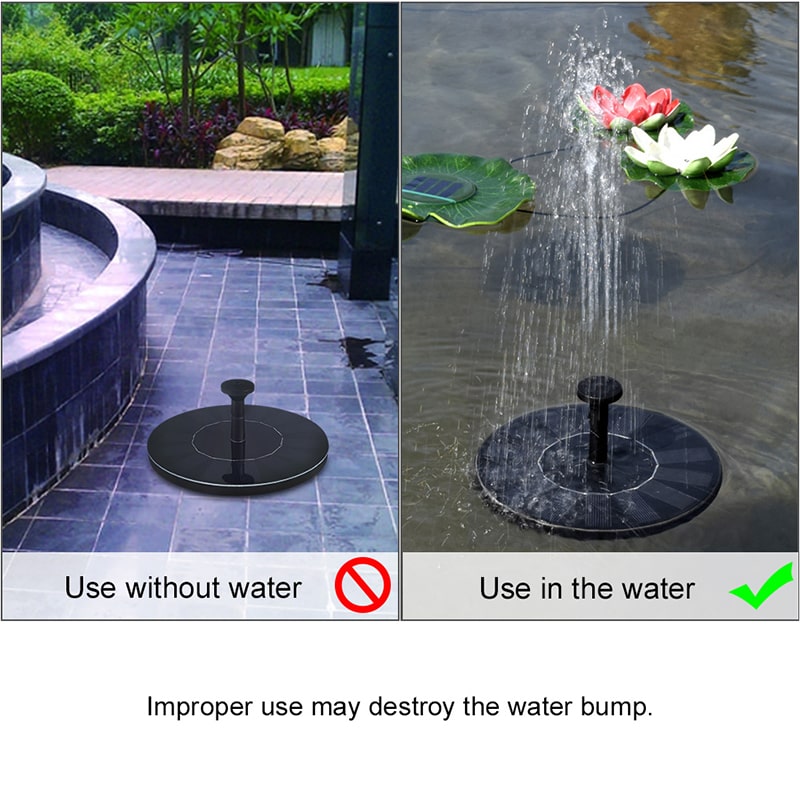 1.4W Solar Floating Fountain Pumps With 4 Different Nozzles