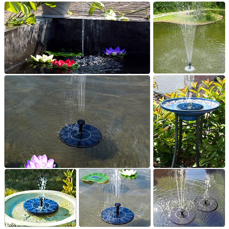 1.4W Solar Floating Fountain Pumps With 4 Different Nozzles