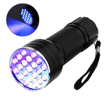 Battery Powered 21 LED Beads UV Flashlights