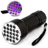 Battery Powered 21 LED Beads UV Flashlights