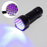 Battery Powered 21 LED Beads UV Flashlights