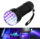 Battery Powered 21 LED Beads UV Flashlights