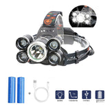 USB Rechargeable Rotatable LED Headlamp Flashlight