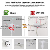 6W 8 Modes Detachable Waterproof Star Window Curtain Lights