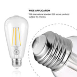 6 Pack 6W E26 Dimmable Warm White LED Bulb Set (US Standard)