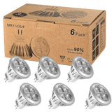 6 Pack GU4 Warm White LED Spotlight Bulbs