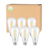 6 Pack 6W E26 Dimmable Warm White LED Bulb Set (US Standard)