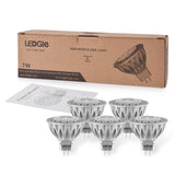 5 Pack 7W GU5.3 Warm White LED Spotlight Bulbs Set