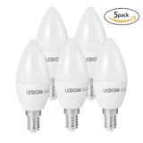 5 Pack 5.6W E14 LED Bulbs Candle Lights