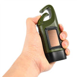 3W Solar Flashlight Hand Crank LED Flashlights