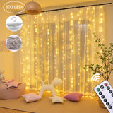 LEDBOKLI  5V Waterproof 8 Lighting Modes String Curtain Lights