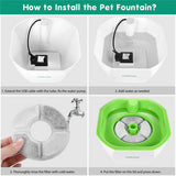 2L Pet Cat Dog Water Drinking Water Fountains