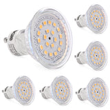 6 Pack 3.5W GU10 Warm White LED Bulbs（EU Standard)