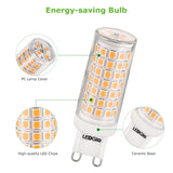 5 Pack 8W G9 700lm Warm White LED Light Bulbs(EUR Standard)