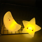 Battery Powered Cute Yellow Bedside Night Lights