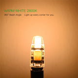 8 Pack 1.5W G4 Warm White COB LED Light Bulbs Set