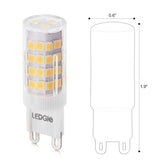 6 Pack 5W G9 Warm White 51-LED Lights Bulbs(EUR Standard)