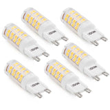 6 Pack 5W G9 Warm White 51-LED Lights Bulbs(EUR Standard)