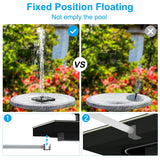 LEDGLE Solar Fountain Pump for Bird Bath, 2W Solar Fountain Pump with 7 Nozzles, Solar Water Fountain with 4 Fixed Rod, Solar Bird Bath Fountains for Outdoors, Pool, Water Feature, Garden, Patio