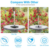 LEDGLE Solar Fountain Pump for Bird Bath, 2W Solar Fountain Pump with 7 Nozzles, Solar Water Fountain with 4 Fixed Rod, Solar Bird Bath Fountains for Outdoors, Pool, Water Feature, Garden, Patio