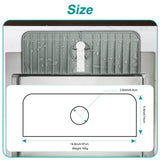 LEDGLE Sink Splash Guard, Splash Guard for Sink, 14.6x5.5In, Max for 2.5In Faucet, Conical Flow Tank for Draining, Foldable Food Grade Silicone Splash Guard Mat for Kitchen Bedroom Bathroom(Grey)