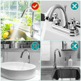LEDGLE Sink Splash Guard, Splash Guard for Sink, 14.6x5.5In, Max for 2.5In Faucet, Conical Flow Tank for Draining, Foldable Food Grade Silicone Splash Guard Mat for Kitchen Bedroom Bathroom(Grey)