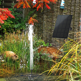 LEDBOKLI Solar Fountain Water Pump 2.5W Solar and USB Dual Powered Fountain Pump Max Flow 200L/H Solar Fountain Pump Kit with Stick and 7 Nozzles for Bird Bath, Garden, Backyard, Pool